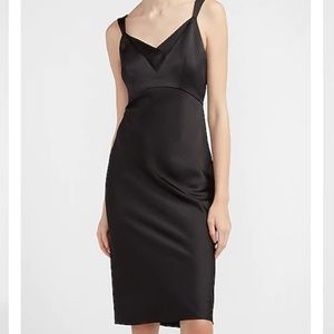 Satin Little Black Slip style Dress
